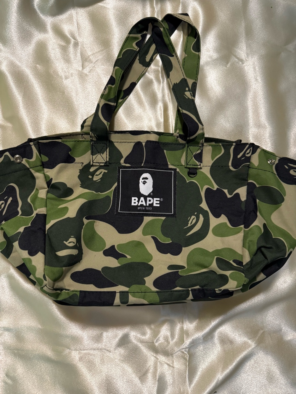 Authentic Bape Green Camo Tote Bag